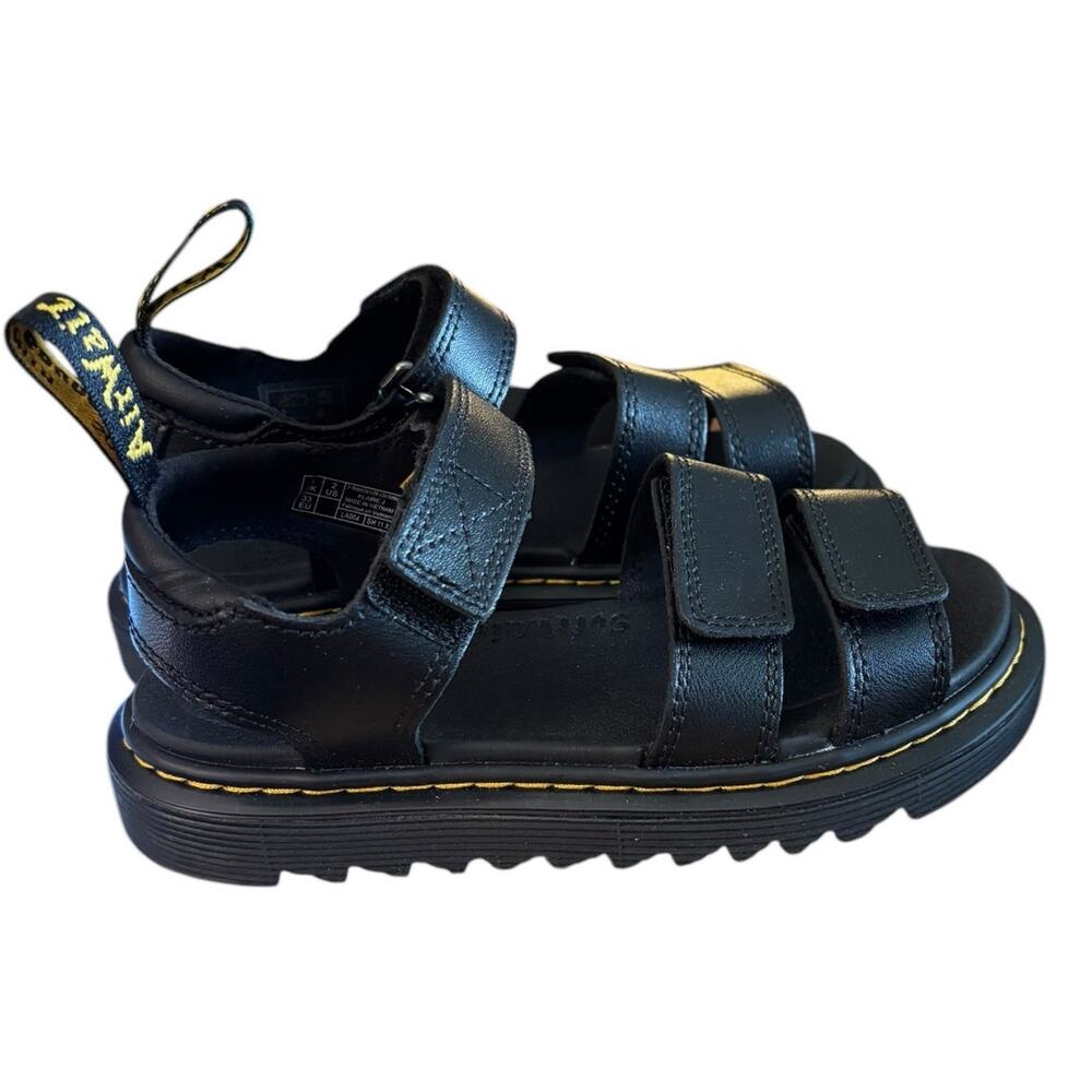 NIB Dr. Martens Klaire J Black Sandals Unisex Little Big Kids US 2 Boy 3 Girl - Picture 5 of 11